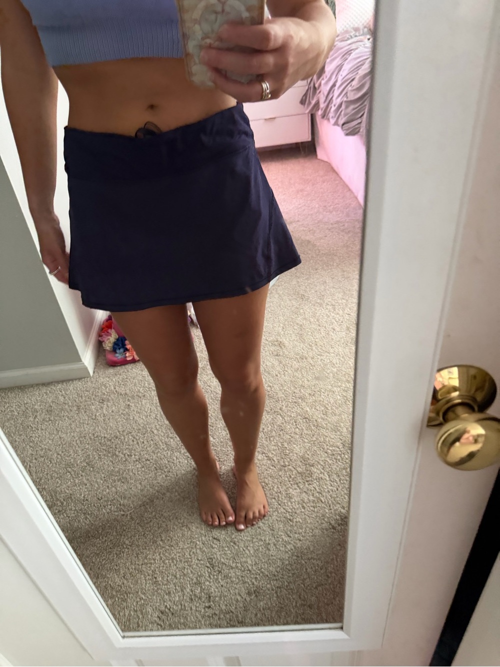 lululemon athletica Navy Blue Athletic Mini Skirt